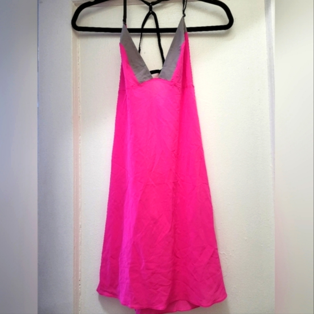 Victoria's Secret Pink and Gray Slip Dress